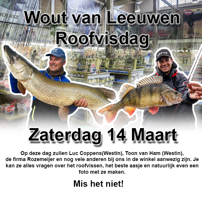 Een dag voor echte roofvissers: Kom naar de roofvisdag bij Wout van Leeuwen!
