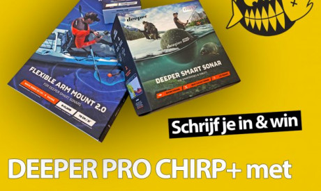 WIN een DEEPER Pro Chirp+ met bootsteun t.w.v. €365,-