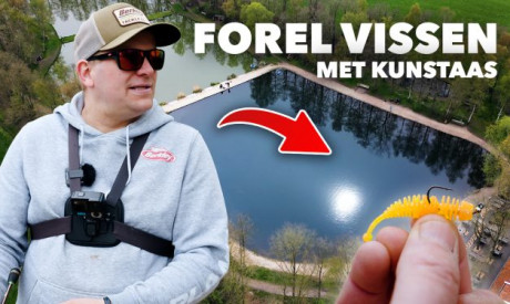 ***VIDEO*** Deze vis hadden wij nooit verwacht op een forellenvijver!